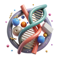 impressive traditional Dna Double Helix Structure Cutout White Background high quality png