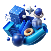 magnificent vintage Abstract Technology Wallpaper with Blue Gradient Isolated png
