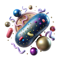 magnificent minimalist E Coli Bacteria Microscopic View Transparent Background high quality png