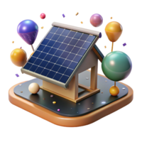 impressive traditional Solar Panel Installation on Roof Angled View Isolated authentic png