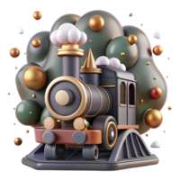 dramatic contemporary Steam Train Front View Cutout Transparent Background high resolution png