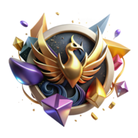 wonderful vintage Abstract Resilience Symbol Phoenix Design Transparent Background authentic png