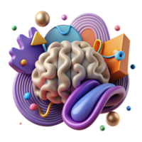 magnificent rustic Brain Waves Illustration Colorful Background Cutout authentic png