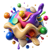 impressive abstract Colorful Paint Splatter Representing Unity Transparent Background high resolution png