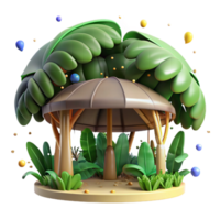 beautiful contemporary Rainforest Canopy Top View Cutout Element high quality png