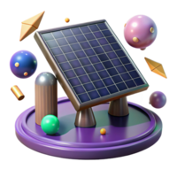 stunning rustic Solar Panel Array in Field Angled View Cutout detailed png