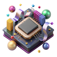 magnificent traditional Quantum Computer Circuit Board Isolated Element high resolution png
