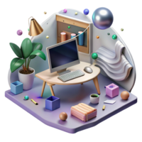 vibrant abstract Virtual Design Collaboration Shared Workspace Transparent Background authentic png