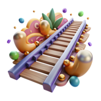 wonderful abstract Train Tracks Perspective View Isolated Cutout high resolution png