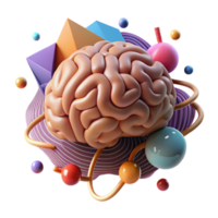 magnificent abstract Brain with Interconnected Neurons Transparent Background high quality png