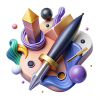 impressive contemporary Abstract Writing Symbol Pen Design Transparent Background authentic png