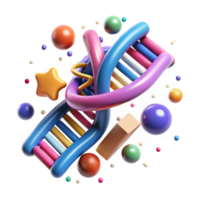 magnificent rustic Genetic Code Structure Colorful Isolated png