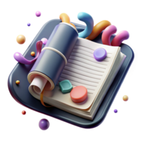 stunning creative Medical Journal Close Up Open Transparent Background premium png