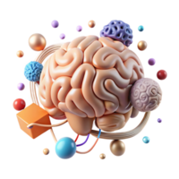 extraordinary minimalist Brain with Connected Neurons Transparent Background authentic png