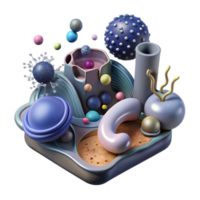 dramatic modern Bioremediation Process Microscopic View Transparent Element exclusive png