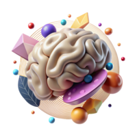 impressive creative Brain with Highlighted Areas Cutout exclusive png