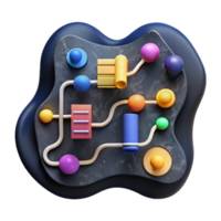 impressive abstract Genetic Information Flow Chart Colorful Isolated authentic png