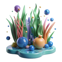 wonderful contemporary Underwater Plants Swaying Isolated on Transparent Background original png