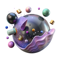 impressive minimalist Nanoparticle Dispersion in Liquid Transparent Background high quality png