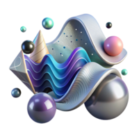 serene classic Wave Particle Duality Visualization Transparent Element authentic png