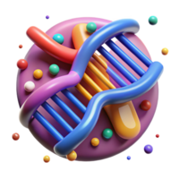 elegant creative Genetic Code Sequence Bright Colors Isolated authentic png