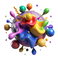 stunning contemporary Colorful Paint Splatter Representing Unity Transparent Background authentic png