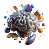 impressive abstract Brain Scan Abstract Isolated professional png