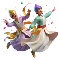 impressive rustic Dancers in Traditional Costumes with Flowing Movement Transparent exclusive png
