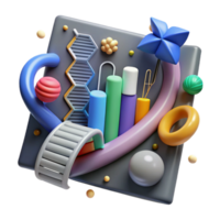 vibrant contemporary Dna Sequencing Data Visualization Cutout high resolution png