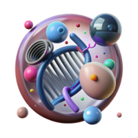 serene minimalist Dna Replication Bubble Diagram Transparent Background genuine png