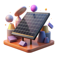 wonderful rustic Solar Panel Array at Sunset Transparent Background high resolution png