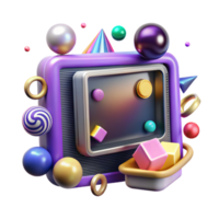 extraordinary artistic Quantum Dot Display Technology Isolated Element detailed png