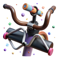 elegant vintage Bicycle Handlebar Close Up Isolated Element high quality png