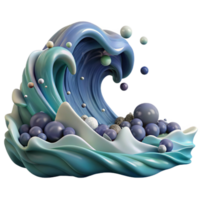 impressive contemporary Ocean Waves Crashing on Shore Front View Transparent authentic png