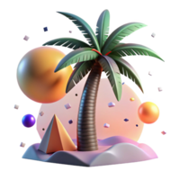 impressive traditional Palm Tree Silhouette Against Ocean Isolated Element high resolution png