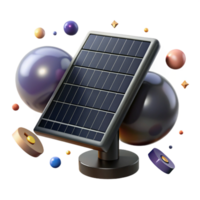 dramatic classic Solar Panel Array Side View Isolated original png