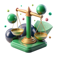 serene minimalist Scale Balancing Risk Reward Green Cutout genuine png