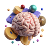 impressive artistic Rotating Brain Animation Frame Cutout genuine png