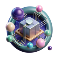 serene rustic Quantum Computing Network Illustration Transparent genuine png