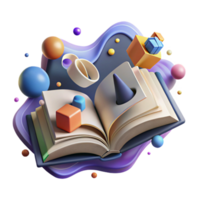 magnificent contemporary Abstract Education Symbol Open Book Design Transparent Background high resolution png