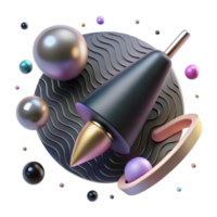 impressive modern Nanotech Probe Tip High Angle View Transparent Background high quality png