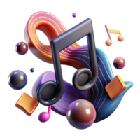 magnificent abstract Abstract Music Symbol Notes Design Transparent Background premium png