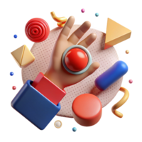 wonderful abstract Hand Reaching for Red Button Cutout high quality png
