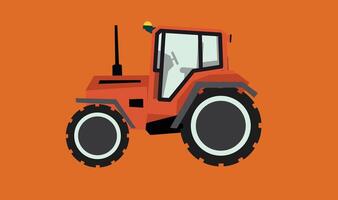 illustration of a tractor working in a farm field, symbolizing agriculture, machinery, and efficient farming practices vector