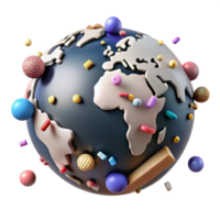 dramatic classic World Map with Country Borders Highlighted Transparent genuine png