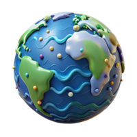 beautiful creative Ocean Currents Map Global View Cutout on Transparent Background high resolution png