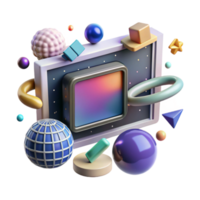 extraordinary minimalist Quantum Dot Display Technology Isolated Element high quality png