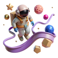 magnificent modern Space Walk Tether Line Isolated authentic png