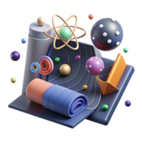 impressive artistic Quantum Physics Formula Illustration Isolated png