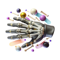 dramatic artistic X Ray Hand Bones Front View Cutout Element genuine png